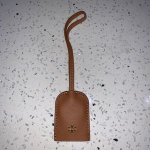 Tory Burch saffiano logo tag